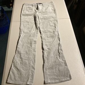 Calvin Klein Slim Bootcut Cords Corduroy Pants Women's Size 6 Light Grey EUC